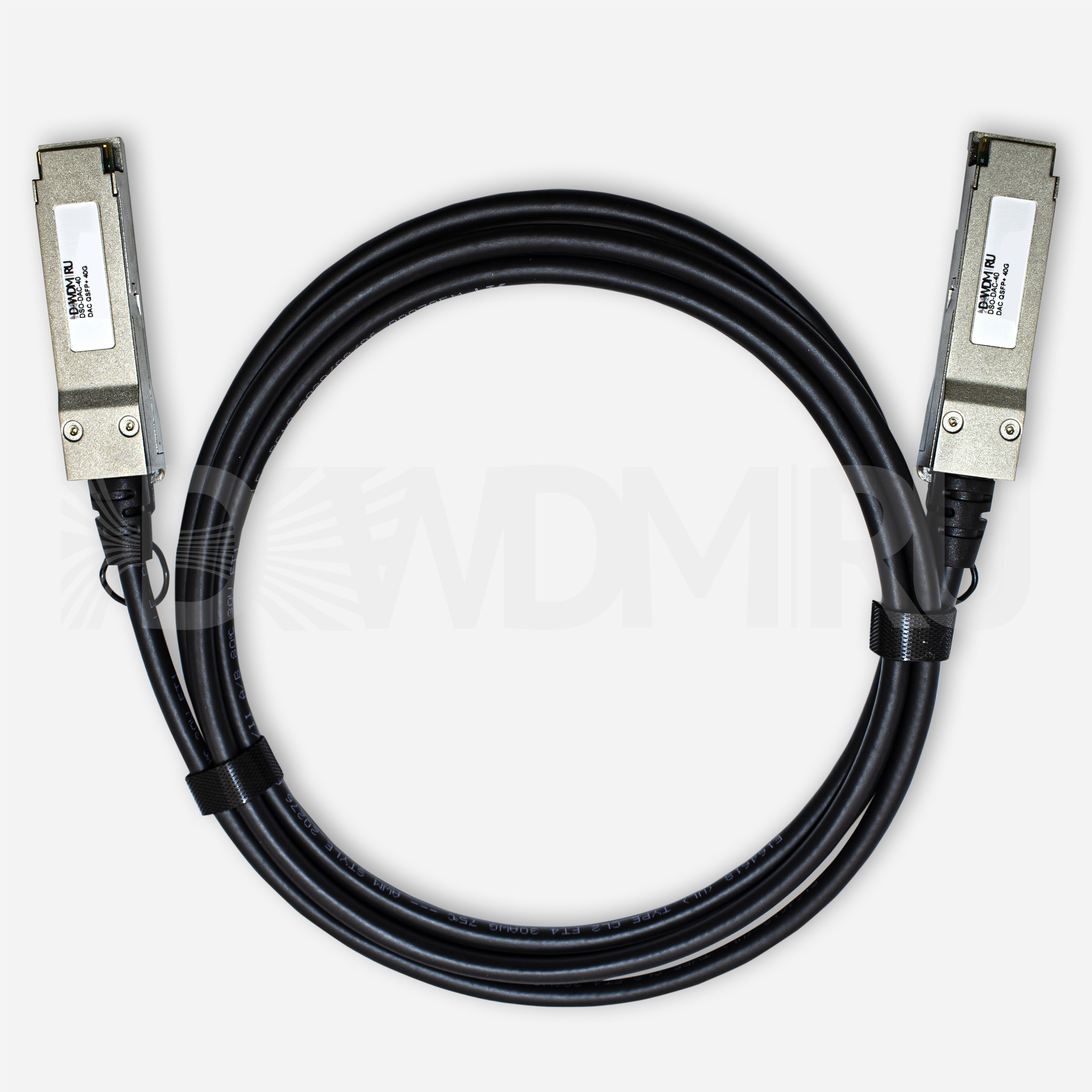 Brocade совместимый кабель Direct Attached (DAC), QSFP+, 30AWG, 40 Гб/с, 3 м